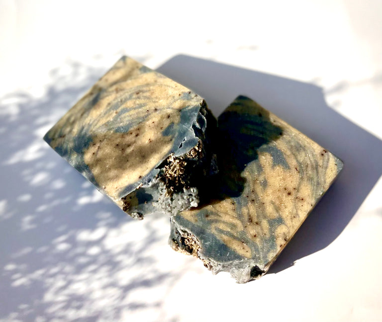 A bar soap - Earth Triple Cleanser - Charcoal, Mint & Sage
