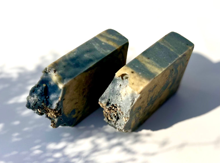 A bar soap - Earth Triple Cleanser - Charcoal, Mint & Sage