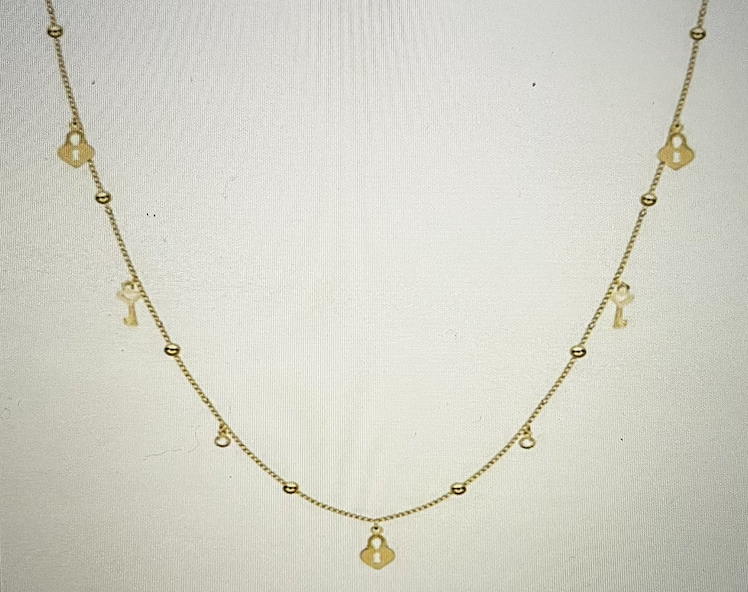 W019 - "Cadena de Mi Corazón" – A Testament to Love in 18K Laminated Gold